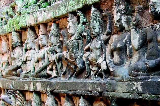 the terrace of leper king in siem reap